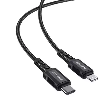 Acefast kabel MFI USB Typ C - Lightning 1,8m, 30W, 3A czarny (C4-01 C Black)