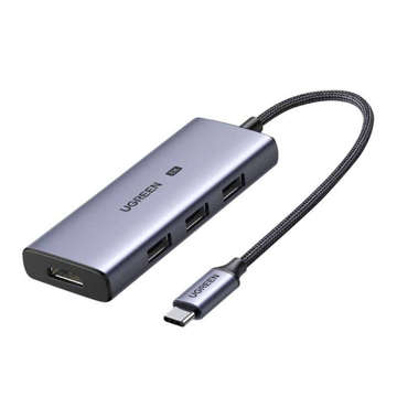 Adapter 4w1 UGREEN CM500 Hub USB-C do 3x USB 3.0 + HDMI2.1 8K (szary)