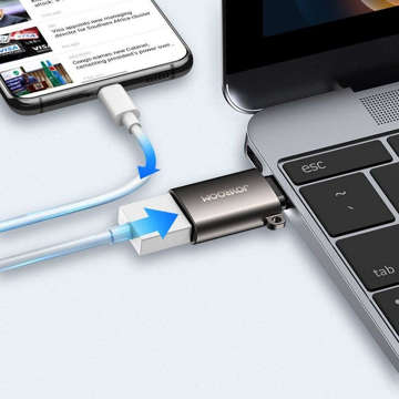 Adapter Joyroom S-H151 przejściówka z USB na USB-C Type C OTG Czarny