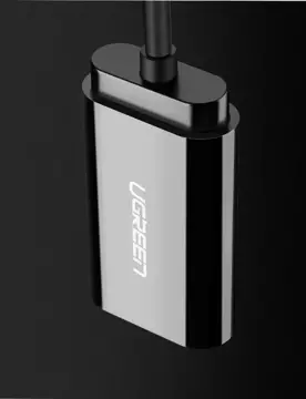 Adapter UGREEN zewnętrzna karta dźwiękowa muzyczna USB - 3,5 mm mini jack 15cm czarny (30724)