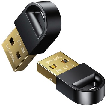 Adapter USB Bluetooth 5.1 Mini nadajnik odbiornik do komputera laptopa Yesido YAU34 Czarny