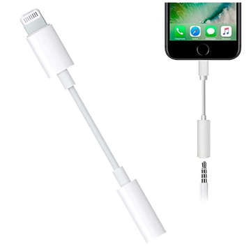 Adapter audio Lightning do mini jack 3.5mm do iPhone Przejściówka J-002 Biała