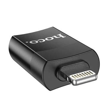 Adapter przejściówka Hoco UA17 USB do Lightning Black
