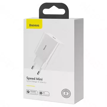 BASEUS Mini Ładowarka sieciowa USB-C PD 20W Czarny