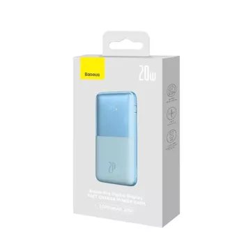 BASEUS Power Bank 10000 mAh + Kabel USB-A do Typ-C PD QC3.0 3A 20W PPBD040103 Niebieski