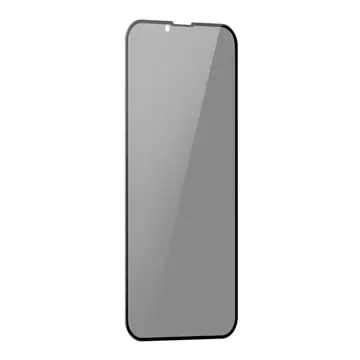 Baseus 0,23mm Anti Spy Full Screen Glass 2x szkło hartowane do iPhone 13 mini filtr prywatyzujący czarny (SGQP020301)
