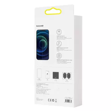 Baseus 2x szkło hartowane do iPhone 12 Pro / iPhone 12 z osłoną na głośnik + pozycjoner (SGBL060702) (case friendly)