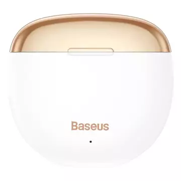 Baseus Encok W2 wodoodporne IPX4 bezprzewodowe słuchawki Bluetooth 5.0 TWS biały (NGW2-02)