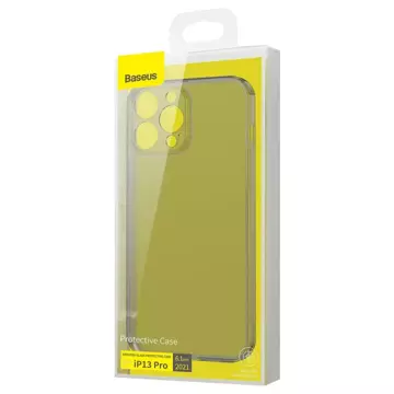 Baseus Frosted Glass Case etui pokrowiec do iPhone 13 Pro sztywna obudowa z żelową ramką czarny (ARWS000401)