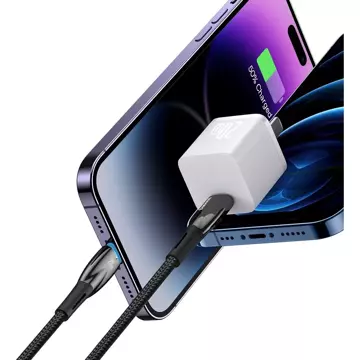 Baseus Glimmer Series kabel do szybkiego ładowania USB-C - Lightning 480Mb/s PD 20W 1m czarny