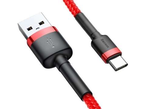 Baseus Kabel Cafule USB-C Type C 2A 3m Czerwono-czarny
