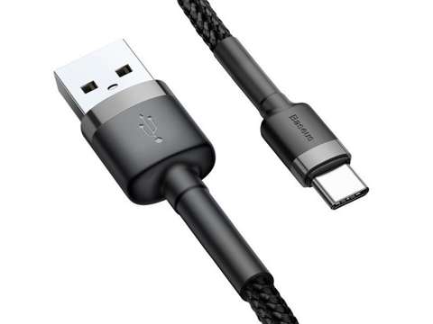 Baseus Kabel Cafule USB-C Type C 2A 3m Szary