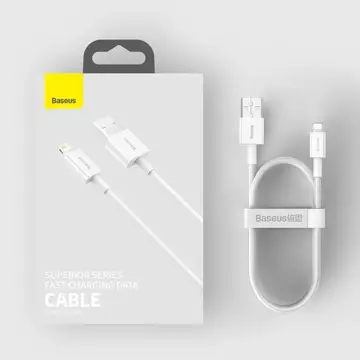 Baseus Superior kabel USB - Lightning 2,4A 1 m Biały (CALYS-A02)