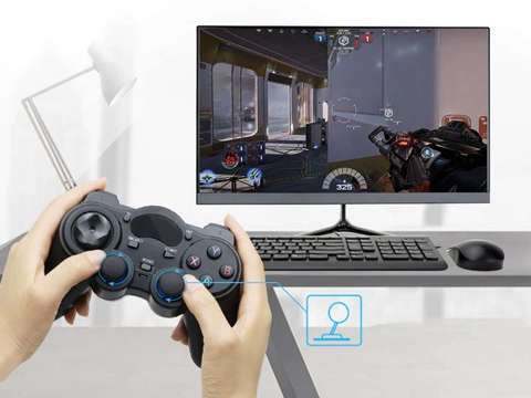 Bezprzewodowy kontroler Alogy GamePad z konwerter OTG Android/Windows/PS3