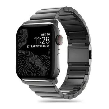 Bransoleta Steelband pasek do Apple Watch 4 / 5 / 6 / 7 / 8 / 9 / Se / Ultra 1 / 2 (42 / 44 / 45 / 49 Mm) Black