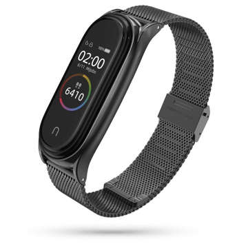 Bransoleta stalowa Milaneseband do Xiaomi Mi Smart Band 7 Black