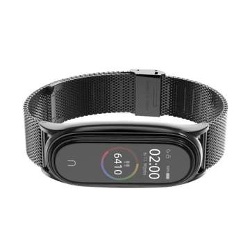 Bransoleta stalowa Milaneseband do Xiaomi Mi Smart Band 7 Black