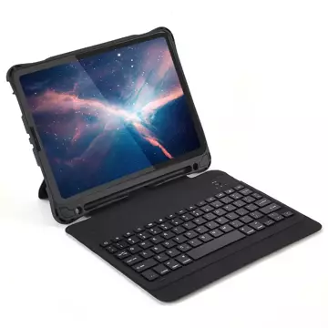 Choetech Keyboard Case etui pokrowiec do iPad Pro 11'' 2021 / 2020 / 2018 bezprzewodowa klawiatura Bluetooth czarny (BH-011)