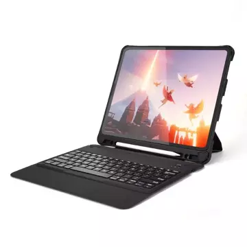 Choetech Keyboard Case etui pokrowiec do iPad Pro 11'' 2021 / 2020 / 2018 bezprzewodowa klawiatura Bluetooth czarny (BH-011)