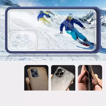 Clear 3in1 etui do Samsung Galaxy A33 5G żelowy pokrowiec z ramką niebieski