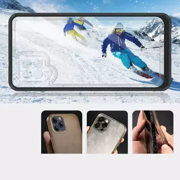 Clear 3in1 etui do Samsung Galaxy A42 5G żelowy pokrowiec z ramką czarny