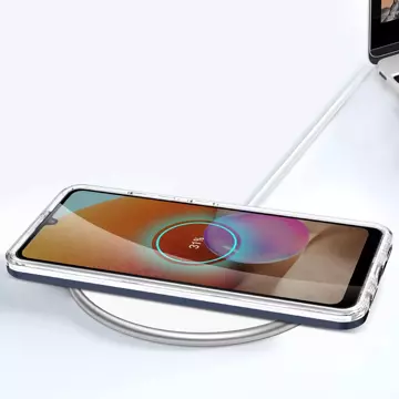 Clear 3in1 etui do Samsung Galaxy A72 4G żelowy pokrowiec z ramką niebieski