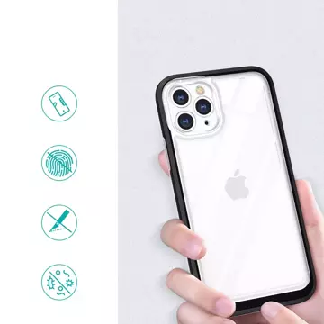 Clear 3in1 etui do iPhone 11 Pro Max żelowy pokrowiec z ramką czarny