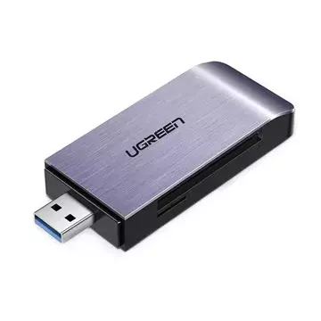 Czytnik kart UGREEN SD / micro SD / CF / MS na USB 3.0 szary (50541)