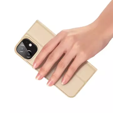 DUX DUCIS Skin Pro kabura etui pokrowiec z klapką iPhone 12 mini złoty