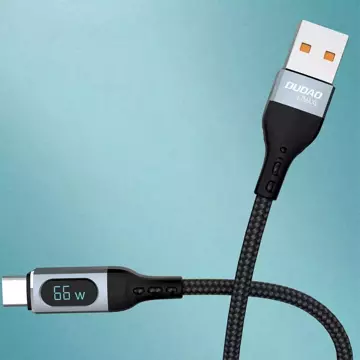 Dudao kabel USB - USB Typ C szybkie ładowanie PD 66W czarny (L7Max)