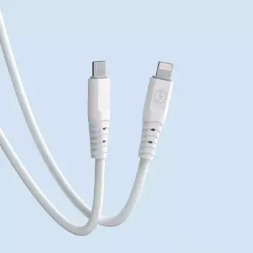 Dudao kabel, przewód USB Typ C - Lightning 6A 65W PD biały (TGL3X)