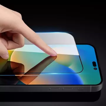Dux Ducis 10D Tempered Glass wytrzymałe szkło hartowane 9H na cały ekran z ramką iPhone 14 Pro Max czarny (case friendly)