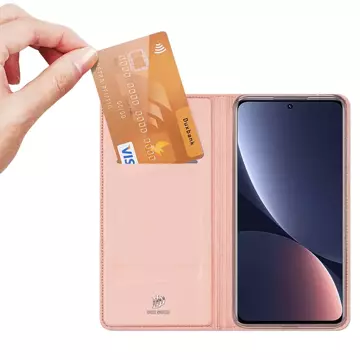 Dux Ducis Skin Pro etui Xiaomi 13 Pro pokrowiec z klapką portfel na kartę podstawka różowe