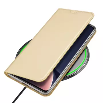 Dux Ducis Skin Pro etui Xiaomi 13 Pro pokrowiec z klapką portfel na kartę podstawka złote