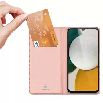 Dux Ducis Skin Pro etui do Samsung Galaxy A34 5G pokrowiec z klapką portfel na kartę podstawka różowe