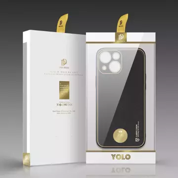 Dux Ducis Yolo etui iPhone 14 elegancki pokrowiec ze skóry ekologicznej czarny
