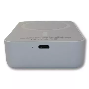 Ecobox Power Bank Bezprzewodowy MagSafe Biały 10000 mAh