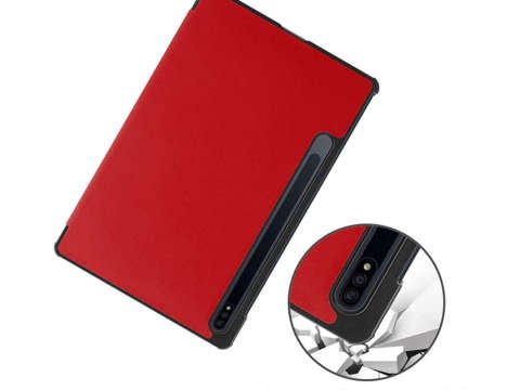 Etui Alogy Book Cover do Samsung Galaxy Tab S7 Plus 12.4 T970/T976 Czerwone + Szkło