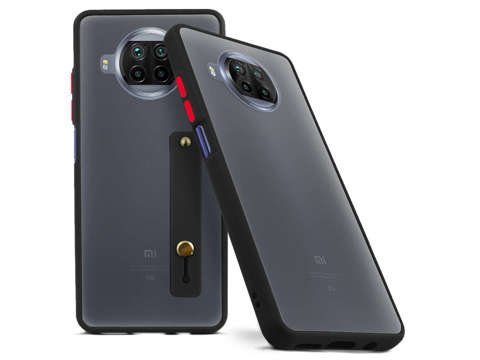 Etui Alogy Bumper case z paskiem do Xiaomi Mi 10T Lite Czarne + Szkło