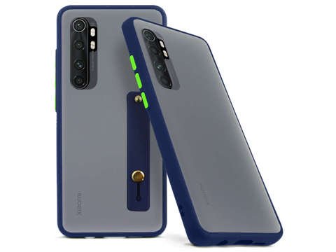 Etui Alogy Bumper case z paskiem do Xiaomi Mi Note 10 Lite Granatowe