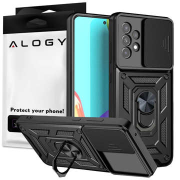 Etui Alogy Camshield Stand Ring z osłonką na aparat do Samsung Galaxy A73 / A73 5G