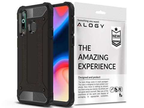 Etui Alogy Hard Armor do Samsung Galaxy A60/M40 czarne + Szkło Alogy