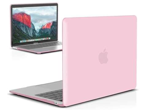 Etui Alogy Hard Case crystal + pokrowiec neopren do MacBook Air 2018 13 różowe