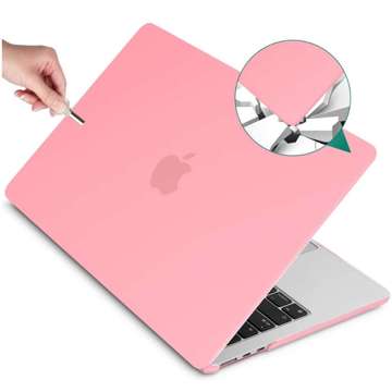 Etui Alogy Hard Case do Apple Macbook Air 13 2022 M2 Matowy Różowy + Torba do 15.6"