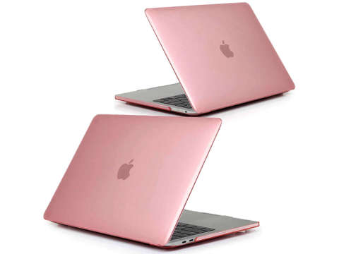 Etui Alogy Hard Case mat do Apple MacBook Pro 13 M1 2021 Różowy + Folia + Nakładka na klawiaturę