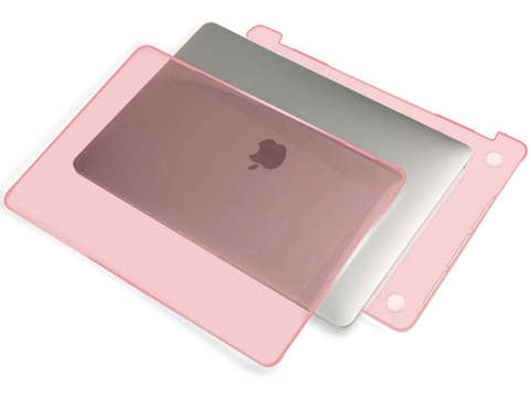 Etui Alogy Hard Case mat do Apple MacBook Pro 13 M1 2021 Różowy + Folia + Nakładka na klawiaturę