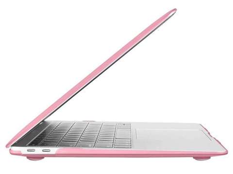 Etui Alogy Hard Case mat + pokrowiec neopren do MacBook Air 2018 13 różowe