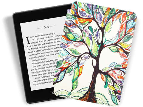 Etui Alogy Smart Case Kindle Paperwhite 4 Kolorowe drzewko + FOLIA