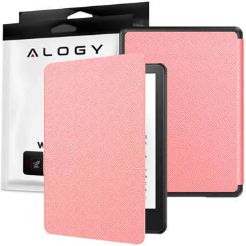 Etui Alogy Smart Case do Kindle Paperwhite 5/ V (11 gen.) Różowy + Szkło