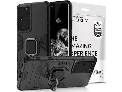 Etui Alogy Stand Ring Armor do Samsung Galaxy S21 Ultra czarne